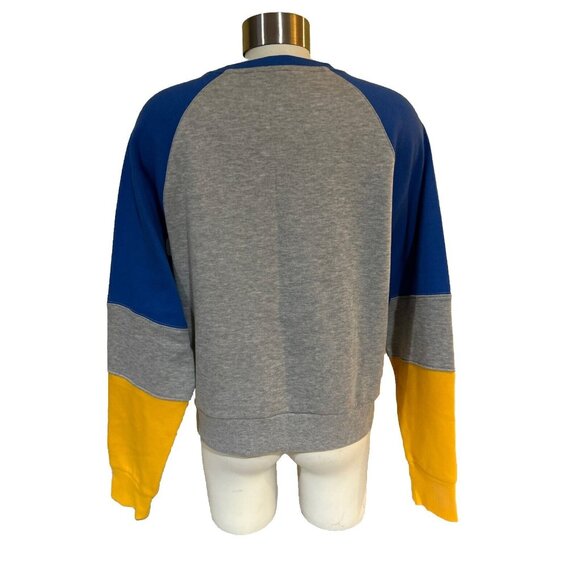 UCLA Bruins Womens Colorblock Sweatshirt With Rhinestone Logo - Size Medium - Picture 4 of 5